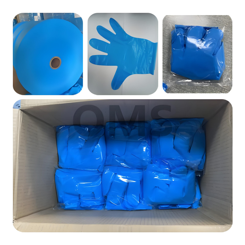 Găng tay TPE kháng hóa chất màu xanh (kết cấu mờ) Găng tay TPE kháng hóa chất màu xanh (kết cấu mờ)