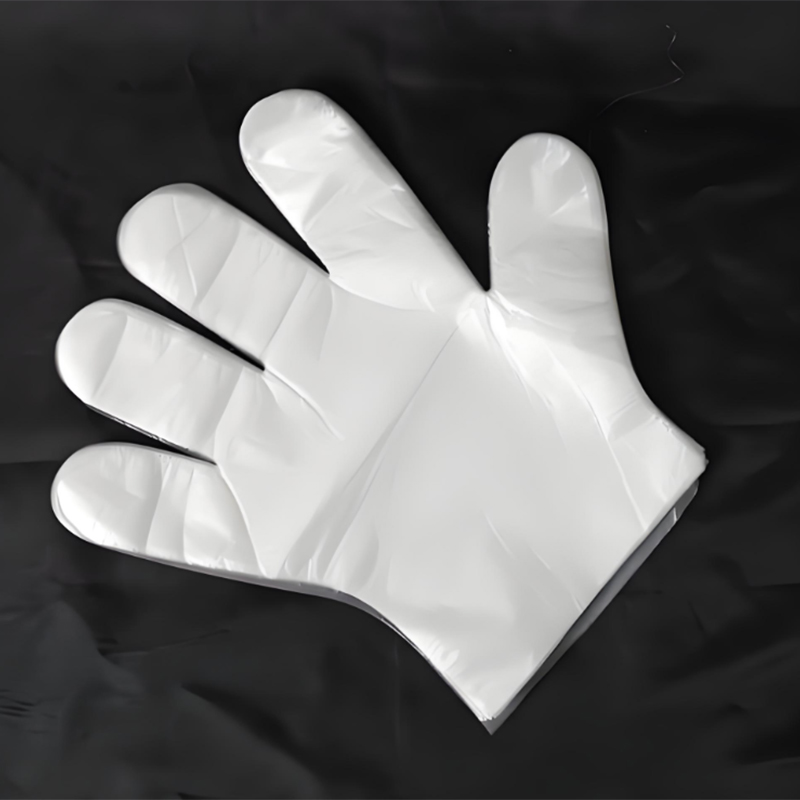 Găng tay HDPE trắng nhạt chống nước và chống dầu Găng tay HDPE trắng nhạt chống nước và chống dầu