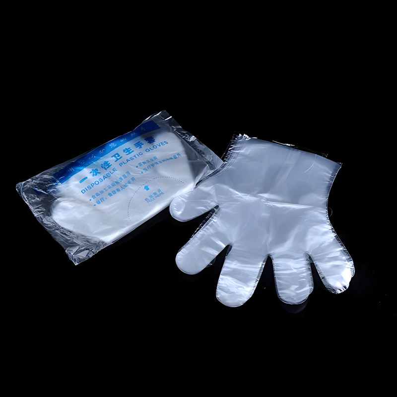 Găng tay HDPE trắng nhạt chống nước và chống dầu Găng tay HDPE trắng nhạt chống nước và chống dầu