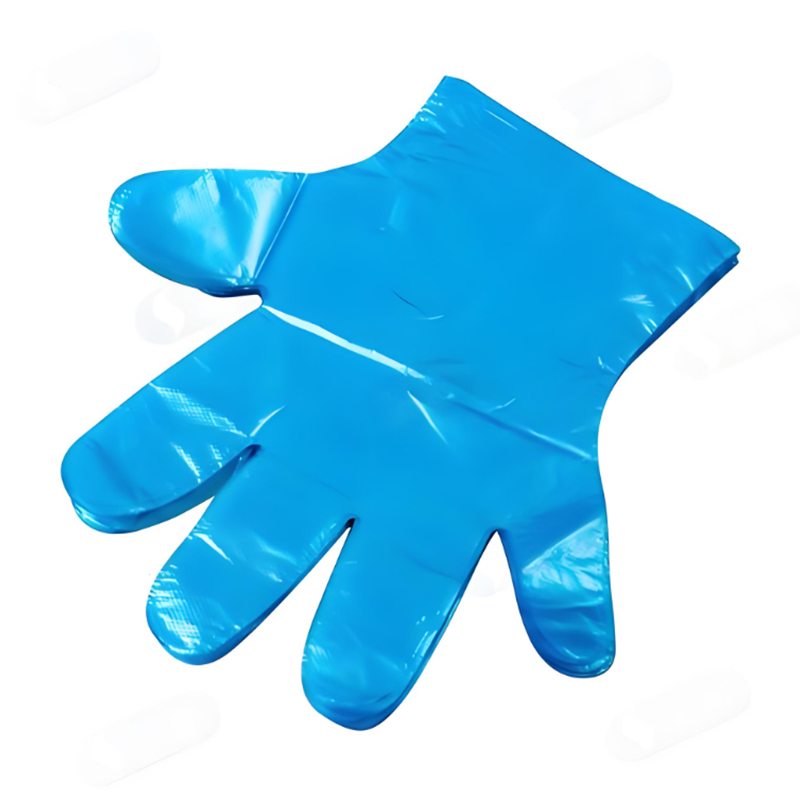Găng tay HDPE xanh kháng khuẩn, axit, kiềm
