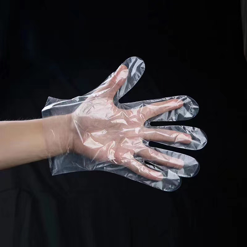 Găng tay LDPE màu trắng nhạt chống nước và chống dầu